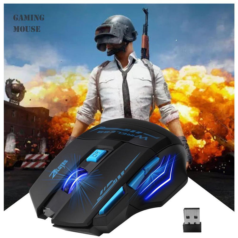 ZELOTES F-14 7 Keys 2.4G Wireless 2400DPI Adjustable USB Receiver Optical Mouse