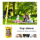Round Messenger Strap Water Bottle Insulated Protective Bag (Yellow Panda)