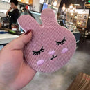 Cute Rabbit Hair Clips Hairpin Women Corduroy Wash Face Hairgrips (Pink)