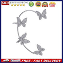 Elegant Fashion Women Diamond Butterfly Ear Clips Wedding Party Jewelry Gifts