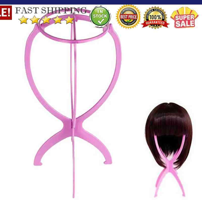 Plastic Folding Stable Durable Wig Hair Cap Display Holder Stand Tool Red