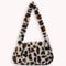 Animal Pattern Underarm Bag Women Mini Plush Shoulder Handbags Purse (8)