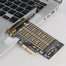 M.2 NVME to PCIE Adapter M+B Key NGFF SSD to PCI-E 3.0 X4 SATA Expansion Card