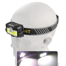 LED Sensor Headlight 6 Modes XPG+COB USB Head Torch Flashlight for Running Camp