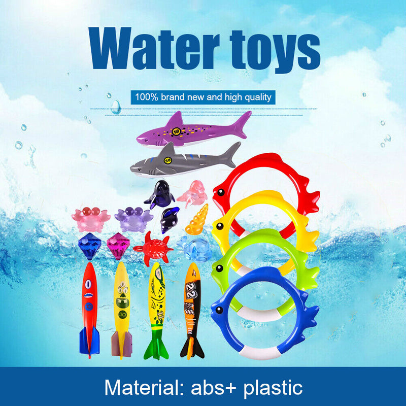 20pcs Swimming Pool Throwing Sinking Toys Underwater Training Kids Diving Toys