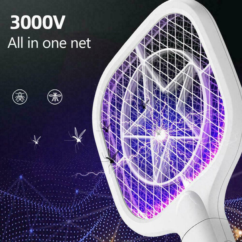 1x USB Electric Fly Insect Zapper Killer Swatter Bug Racket Lamp Mosquito U4B1