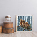Full Cross Stitch 11CT Three Owls Printed Embroidery DIY Home Decoration Gift