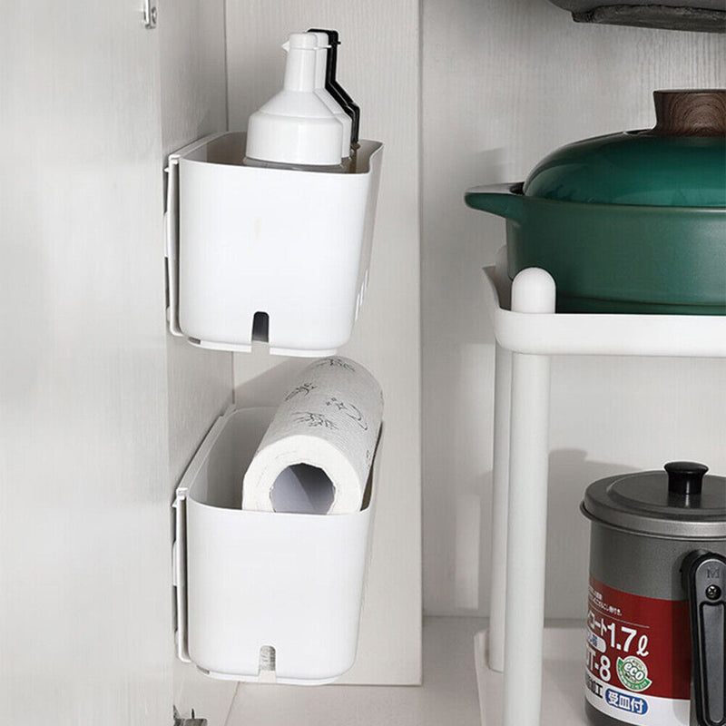 Wall Mounted Retractable Drawer Rack Cabinets Hanging Storage Pull Out Box