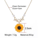Accessories Sunflower Necklace Clavicle Chain Flower Twig Pendant Bohemian
