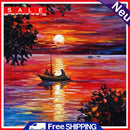 Sea Sunset Oil Paint By Numbers DIY Acrylic Painting on Canvas Frameless Kit