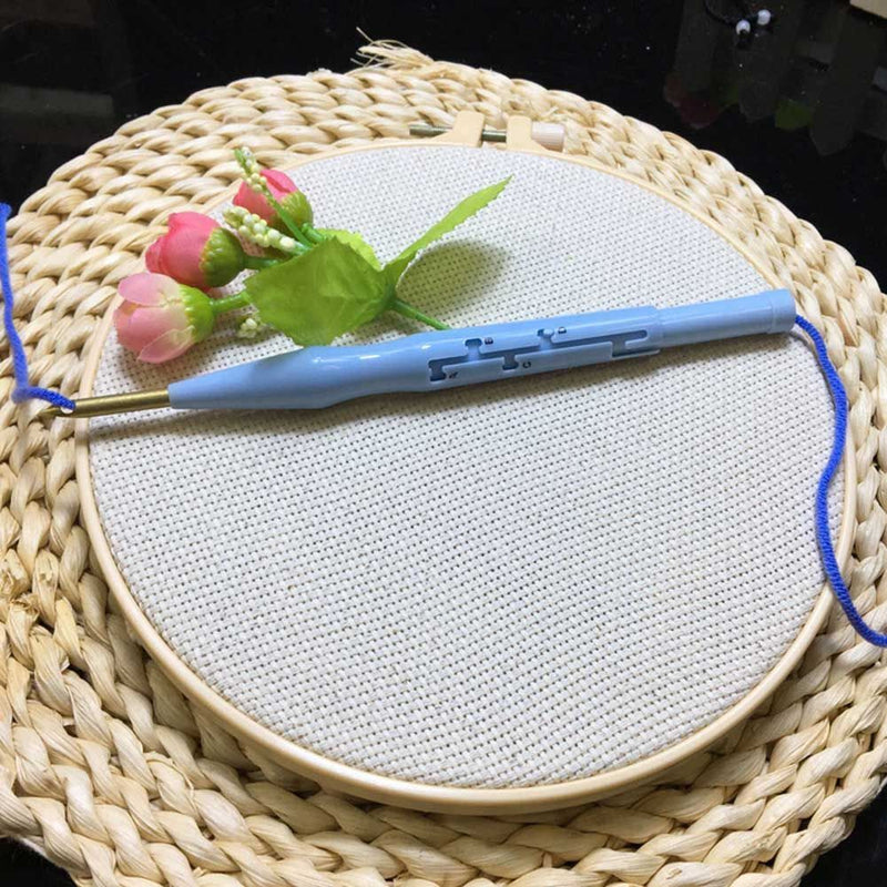 DIY Crafts Poke Embroidery Kit Embroidery Hoop Needle Punch Cross Stitch Kit
