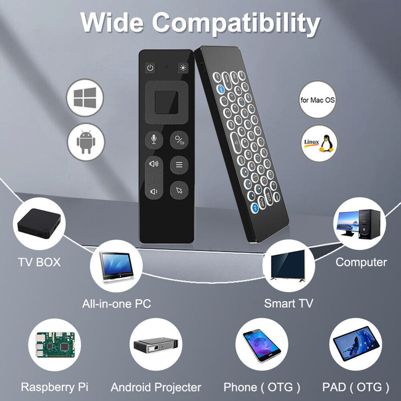 2"" 1 Air Mouse Voice Control IR Learning Air Mouse Remote Keyboard for Android