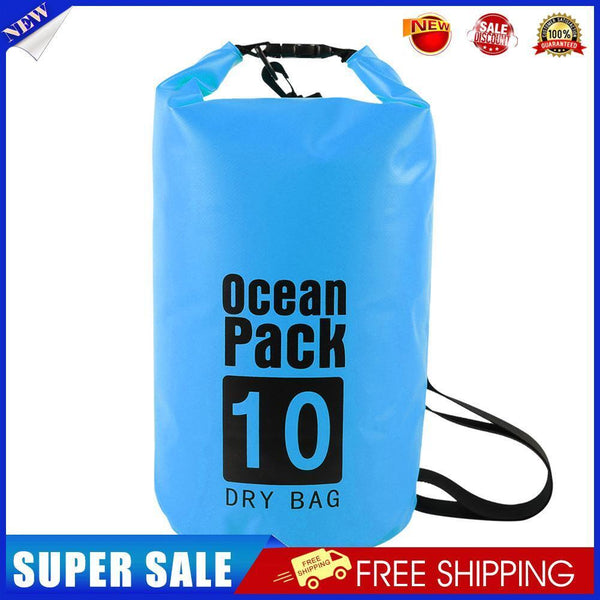 Waterproof Dry Bag Pack Sack Swimming Kayaking Boat Trekking (10L Sky Blue)