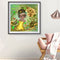 #A 5D DIY Diamond Painting Flower Girl Special-shaped Partial Drill Mosaic Wall