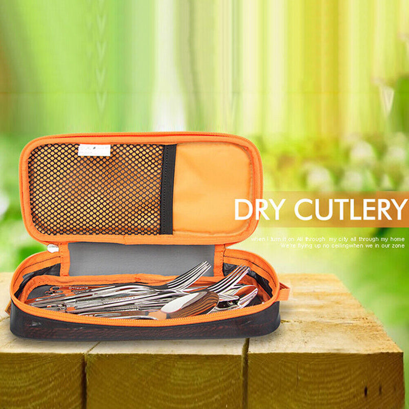 Picnic Cutlery Case Tableware BBQ Storage Carrying Bags for Outdoor Backpac
