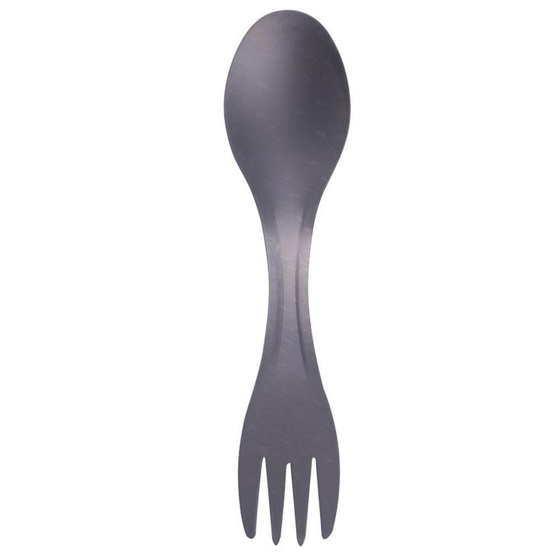 Ultralight Titanium Cup Folding Portable Outdoor Camping (L)+Titanium Spoon