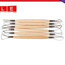 6PCS Wooden Handle Wax Pottery Clay Designing Sculpture Carving Who