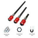 3pcs Batch Head Rod 1/4 Hex Shank Self-locking Magnetic Bit Extension Rods Newly