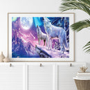 5D DIY Diamond Painting Kits Full Round Drill Wolf Mosaic Animal Decoration G