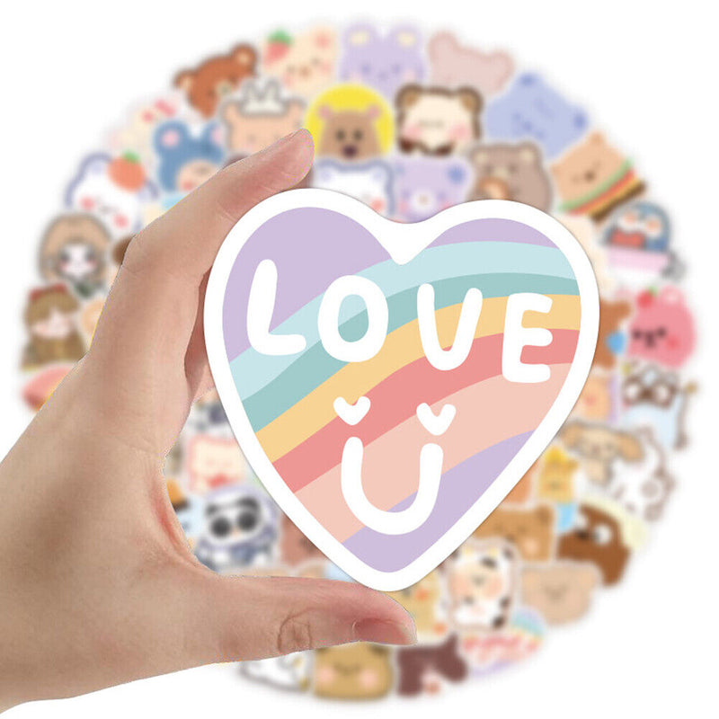 100pcs Water Cup Stickers Waterproof Luggage Decals for Notebook Scooter