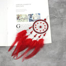 akaddy Red Feathers Beads Handmade Dreamcatcher Craft Dream Catcher Net Hom