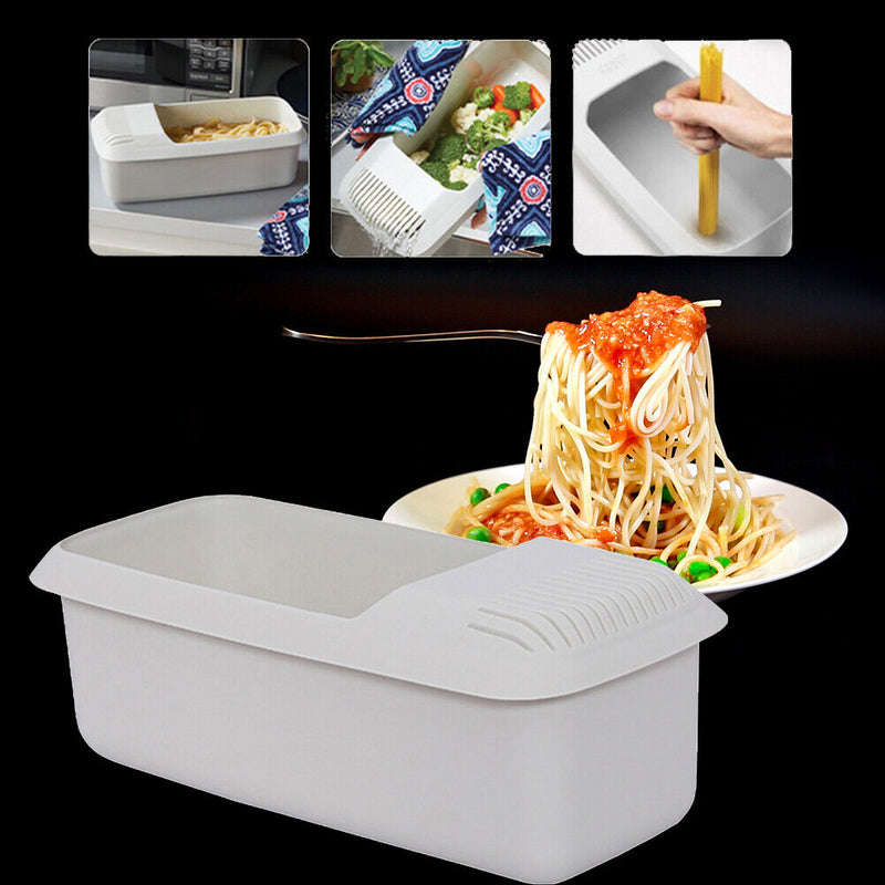 Plastic Microwave Noodles Pasta Storage Box Vegetable Strainer Kitchen Gadgets