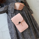 Touch Screen Phone Purse Women PU Shoulder Chain Mini Pouch (Light Pink)