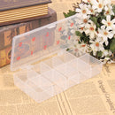 10 Compartments Plastic Clear False Nail Tips Storage Box Holder Organzier