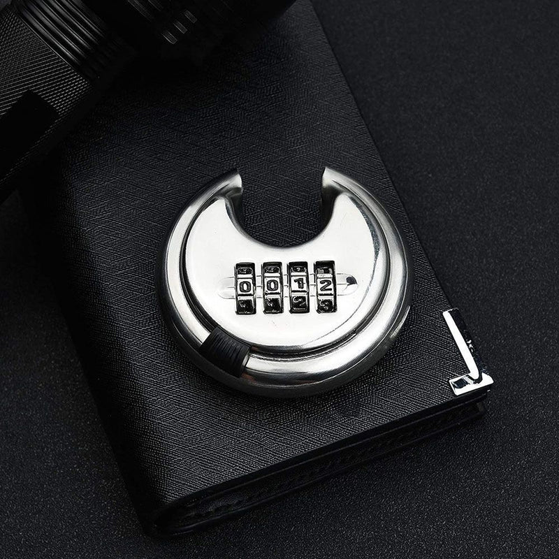 Door Warehouse Stainless Steel 4-Position Combination Disc Padlock Rust-Proof