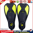 Diving Swimming Fins Adults Flexible Submersible Foot Flippers (Yellow S) Newly