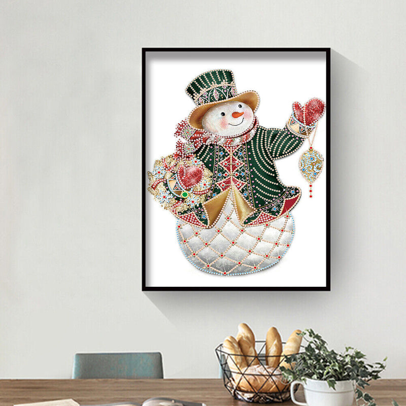 DIY Christmas Snowman Drawing Part Drill Special Shape Diamond Painting Kit