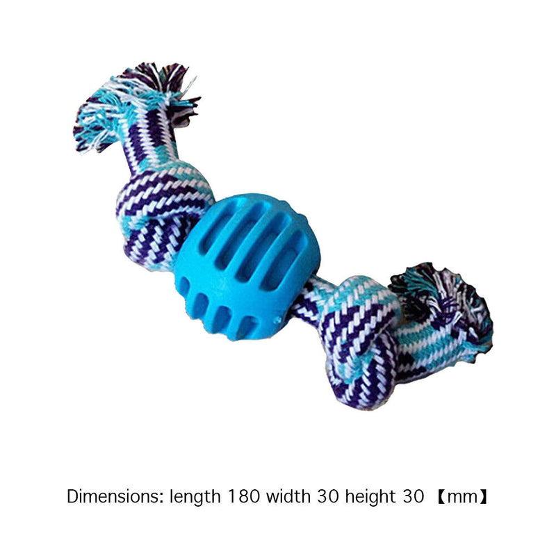 Puppy Bite Heavy Duty Cotton Rope Double Knot Ball Pet Dog Interactive Play Ball