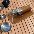 Vegetable Tanned Leather Outdoor Camping Pad for SOTO ST310 Stove (Brown) Newly