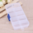 10plaids Detachable Storage Boxes Plastic Transparent Makeup Jewelry Box Newly