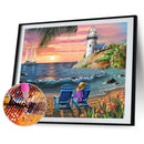 5D DIY Diamond Painting Kits Beach Full Round Drill Wall Decor Art (X448)