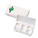 Portable 3 Grids Mini Pill Case Medicine Box Travel Tablet Holder (Cactus)