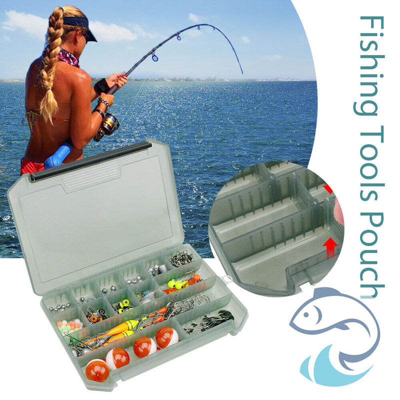 14 Grids Fishing Lure Bait Storage Box Fishing Tackle Tools Jig Hook Case Newly