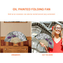 Oil Paint Folding Fan By Numbers DIY Butterfly Orchid Painted Art Craft Handmade