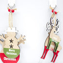 Christmas Tree Decoration Wooden Ornaments  Snowman/Elk/Angel Xmas Hanging