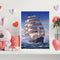 Oil Paint By Numbers Picture DIY Drawing Painting Abstract Boat Art Crafts