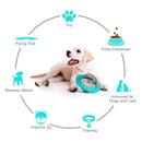 Dog Puzzle Food Dispener Multifunctional Flying Saucer Slow Feeder (Blue) Newly