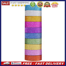 10pcs Glitter Luminous Washi Tapes DIY Album Adhesive Stickers Stationery T