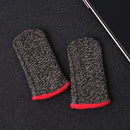 2pcs 24-Stitch Mobile Game Finger Cover Anti-Sweat Anti-Skid (Black Red) Newly