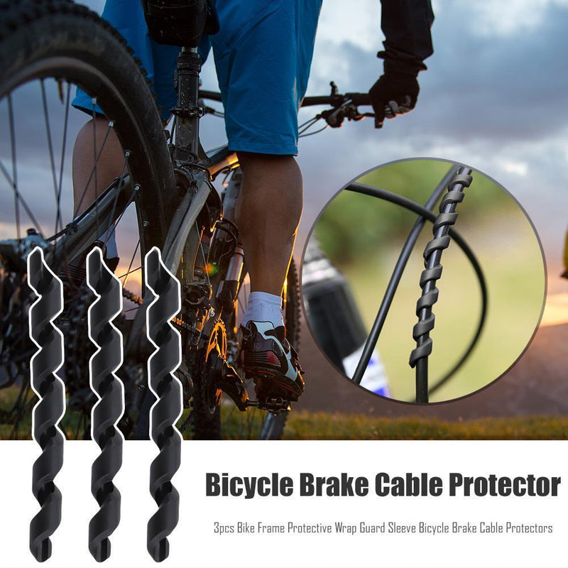 3pcs Bike Frame Protective Wrap Guard Sleeve Bicycle Brake Cable Protectors