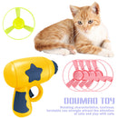Cats Interactive Toys Flying Saucer Luminous Dragonfly Play Disc (Yellow) Newly
