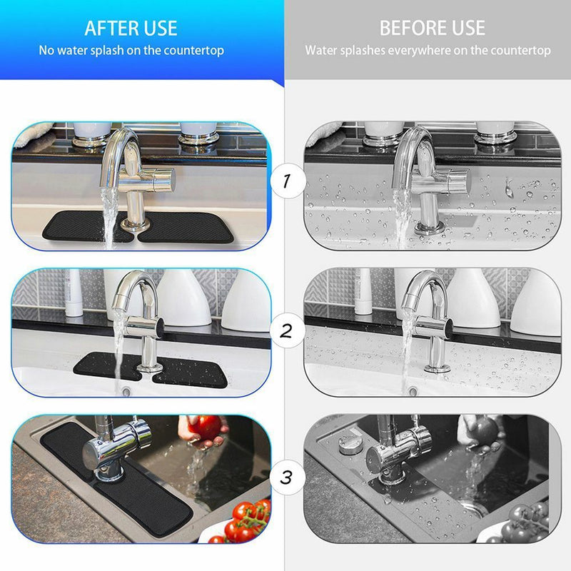 Drying Dish Drying Pads Faucet Absorbent Mat Faucet Wraparound Splash Catcher