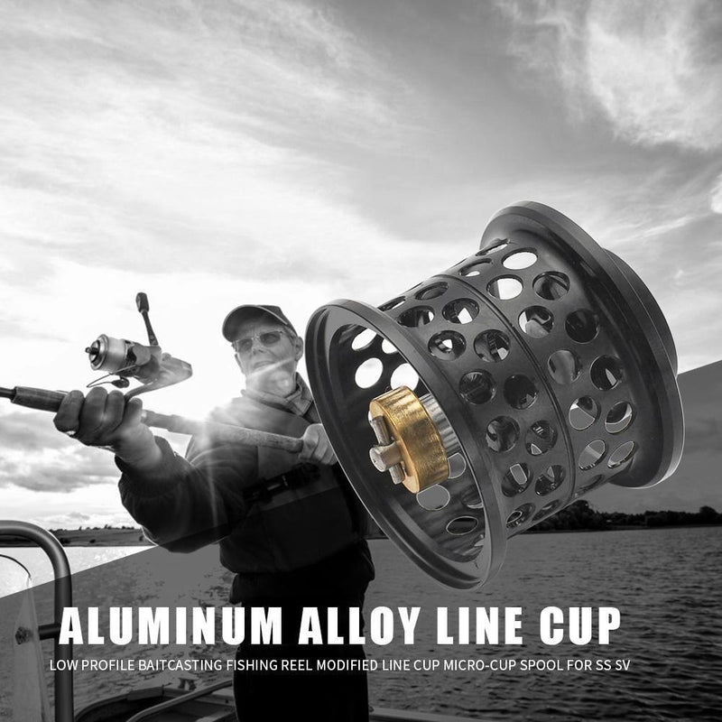 Low Profile Casting Fishing Reel Modified Line Cup for DAIWA Steez (Black) Newly