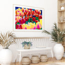 Colorful Flower Oil Paint By Number Kit DIY Drawing Canvas Picture for Adults