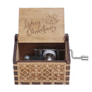 Retro Wooden Merry Christmas Music Box Storage Box Ornament Gift (Wood)