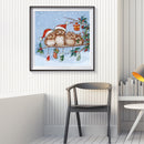 5D DIY Full Round Drill Diamond Paint Xmas Owls Mosaic Rhinestone Art Picture